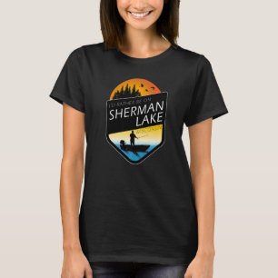 T-shirt Je préférerais être sur Sherman Lake Wisconsin Fis