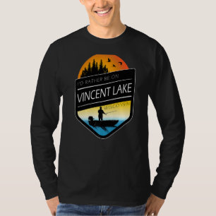 T-shirt Je préférerais être sur Vincent Lake Wisconsin Fis
