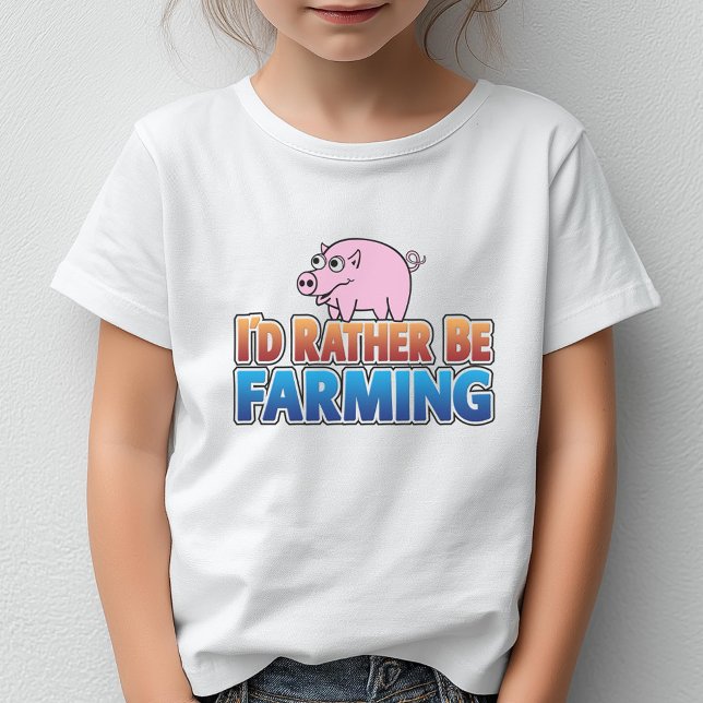 T-shirt Je préférerais faire de l'agriculture ! (agricultu (I'd Rather Be Farming)
