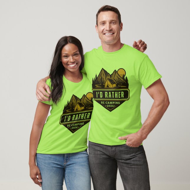 T-shirt Je préférerais faire du camping (Unisexe)