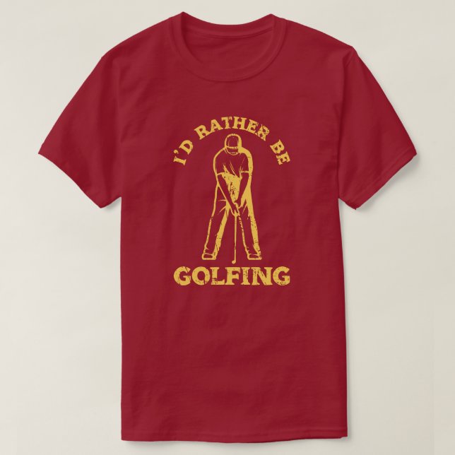 T-shirt Je Préférerais Faire Du Golf Amoureux Du Golf (Design devant)