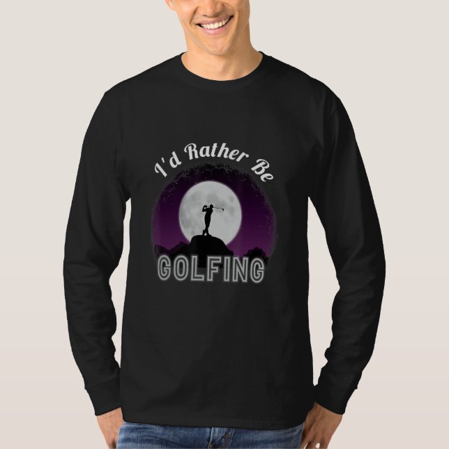 T-shirt Je Préférerais Faire Du Golf Funny Xmas Funny Golf (Devant)
