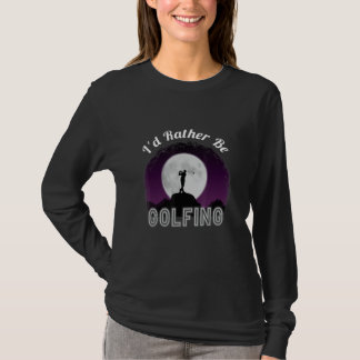 T-shirt Je Préférerais Faire Du Golf Funny Xmas Funny Golf