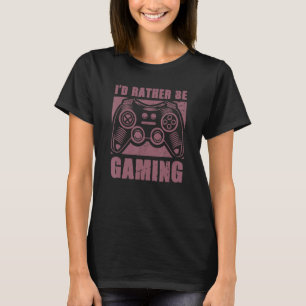 T-shirt Je Préférerais Jouer Jouer Vidéo Jouer Graphique d