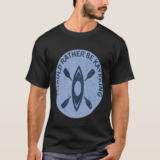T-shirt Je Préférerais Kayak Pun (Devant)