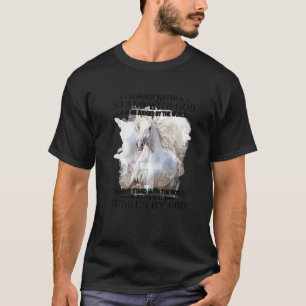 T-shirt Je préférerais me tenir debout avec Dieu pour être