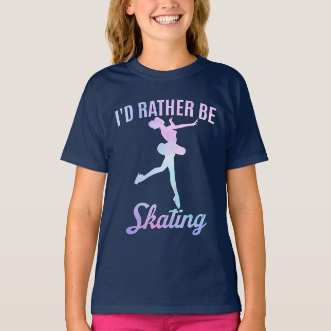 T-shirt Je préférerais patiner     (Devant)
