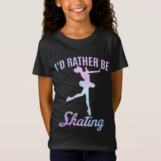 T-Shirt Je préférerais patiner (Devant)