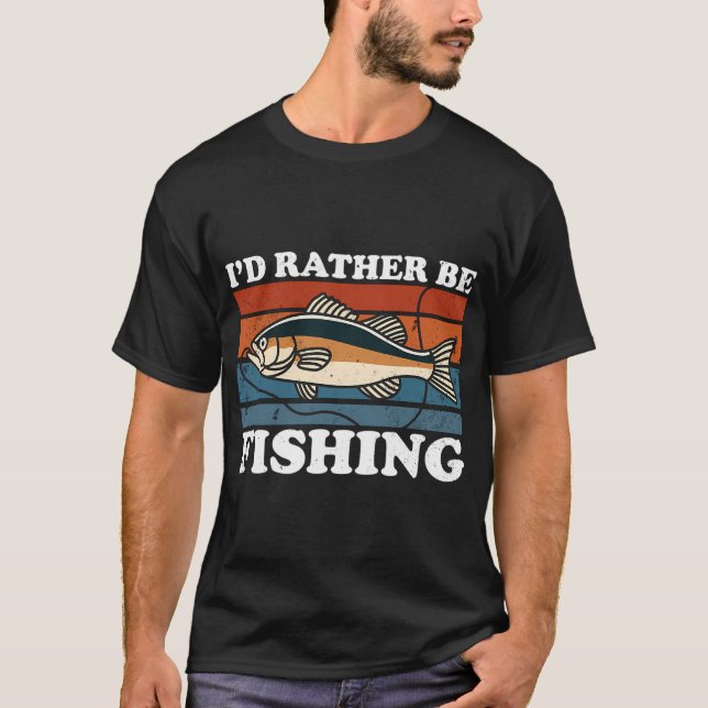 T-shirt Je préférerais pêcher (Devant)
