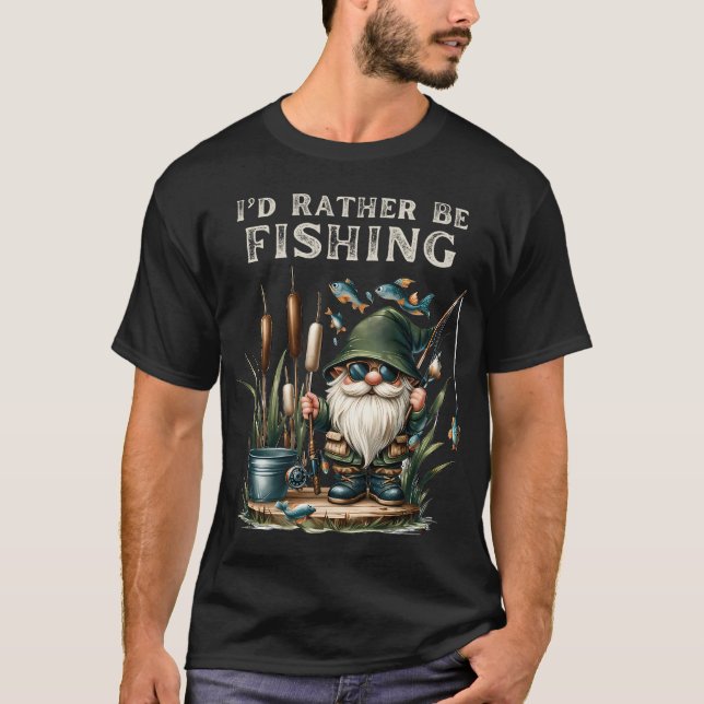 T-shirt Je préférerais pêcher (Devant)