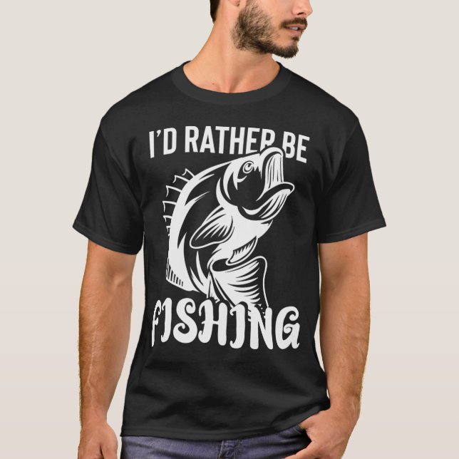 T-shirt Je préférerais pêcher (Devant)