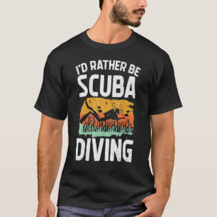 T-shirt Je Préférerais Plonger Sous-Marine Graphique