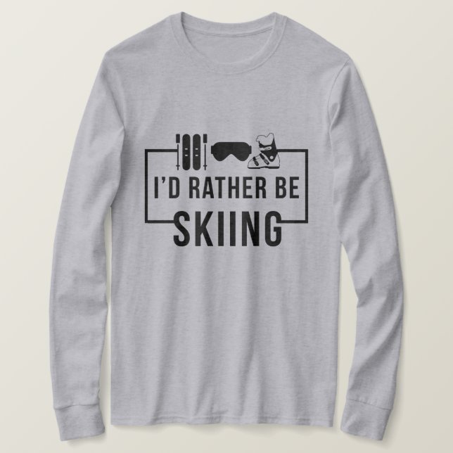 T-shirt Je Préférerais Skier (Design devant)