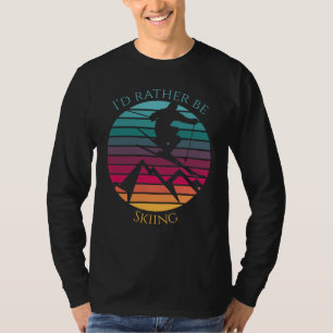 T-shirt Je préférerais skier l'illustration