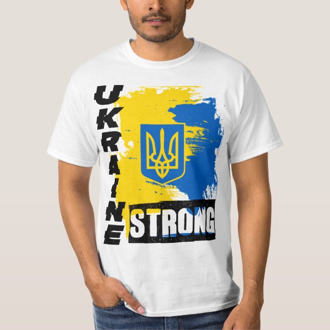 T-shirt Je Prends Position Avec La Chemise Ukrainienne Sou (Devant)