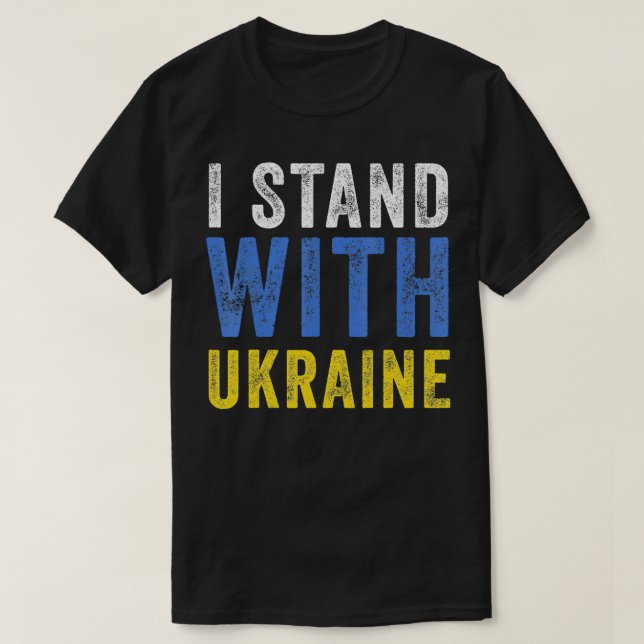 T-shirt Je Prends position avec l'Ukraine pour arrêter Pou (Design devant)