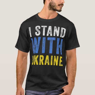 T-shirt Je Prends position avec l'Ukraine pour arrêter Pou