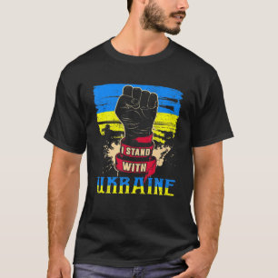T-shirt Je Prends Position Avec L'Ukraine Puck Futin Droit