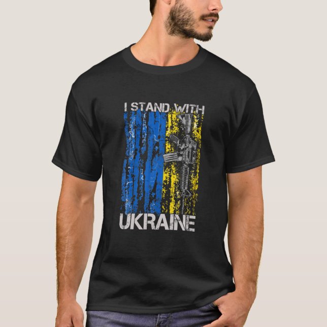 T-shirt Je Prends Position Avec L'Ukraine Soutien Ukraine  (Devant)