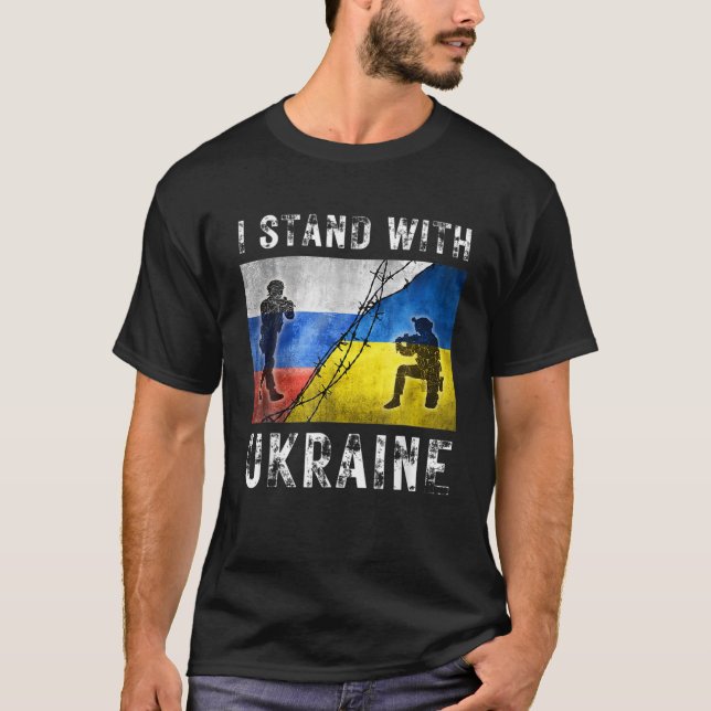 T-shirt Je Prends Position Avec L'Ukraine Soutien Ukrainie (Devant)