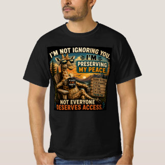 T-shirt Je préserve ma paix – Drôle de girafe