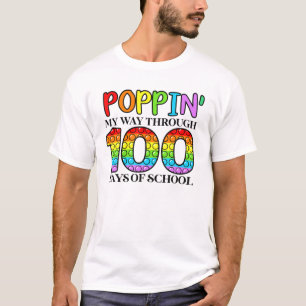 T-shirt Je Presse Mon Chemin À Travers 100 Jours D'École