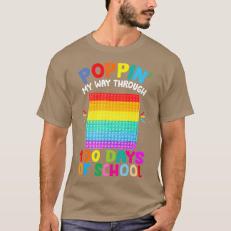 T-shirt Je Presse Mon Chemin À Travers 100 Jours Drôle 100
