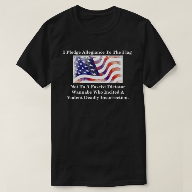T-shirt Je prête allégeance au drapeau pas............... (Design devant)