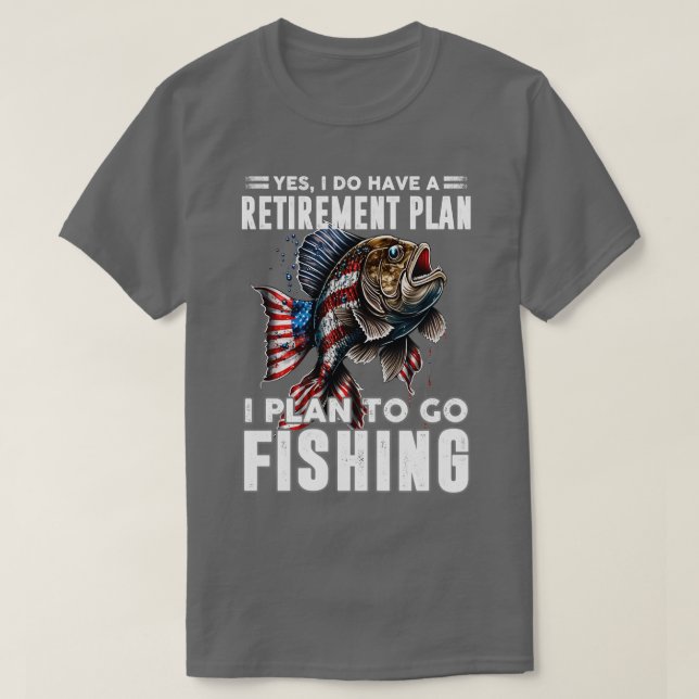T-shirt Je prévois d'aller pêcher (Design devant)