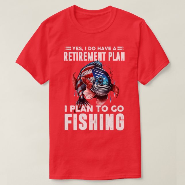 T-shirt Je prévois d'aller pêcher 2 (Design devant)