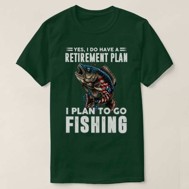 T-shirt Je prévois d'aller pêcher 4 (Design devant)