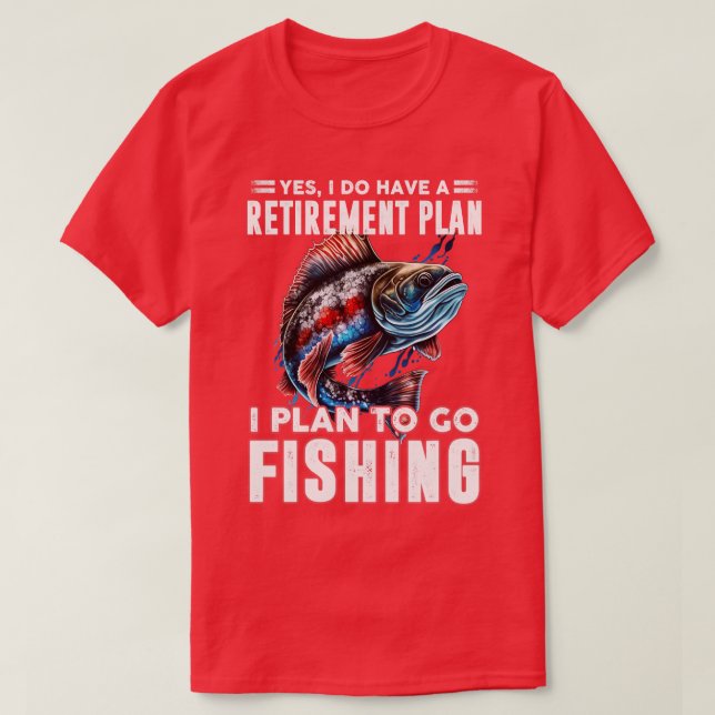 T-shirt Je prévois d'aller pêcher 5 (Design devant)