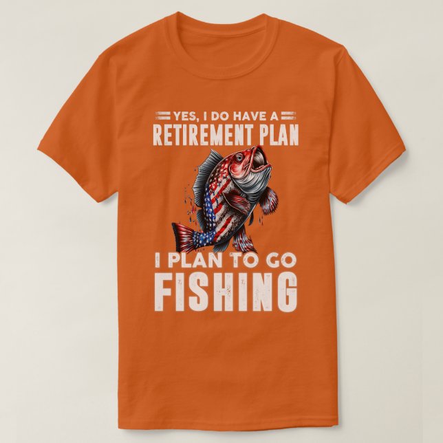 T-shirt Je prévois d'aller pêcher 6 (Design devant)