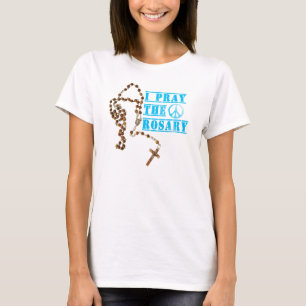 T-shirt Je prie pour la paix que je prie le chapelet