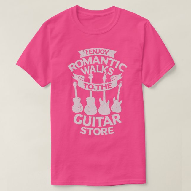 T-shirt Je Profite De Marches Romques Jusqu'À La Guitare (Design devant)