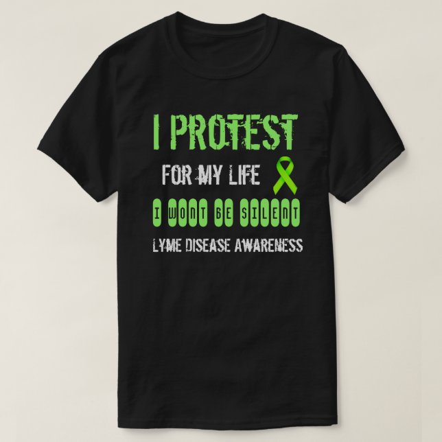 T-shirt Je proteste pour ma chemise de sensibilisation à l (Design devant)