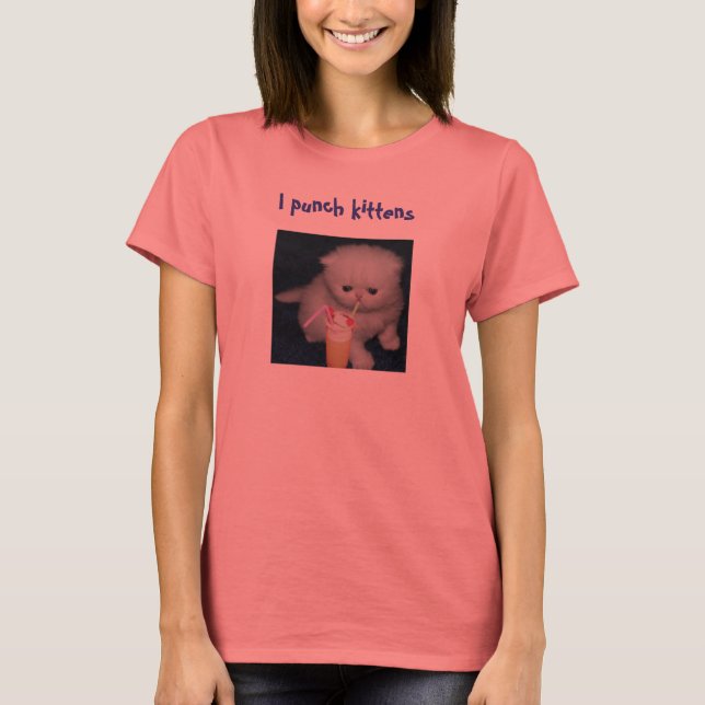 T-shirt Je punch des chatons (Devant)