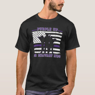 T-shirt Je Purple Pour Les Enfants Militaires Soldat Fort