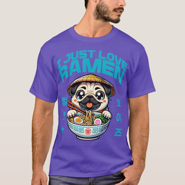 T-shirt Je raffole juste de Ramen (Devant)