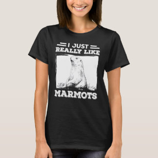 T-shirt Je raffole vraiment des marmottes, Jour de la marm