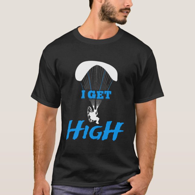 T-shirt Je reçois le grand paramoteur Skydiver (Devant)