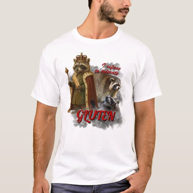 T-shirt Je refuse de tolérer le gluten mème drôle de chemi (Devant)