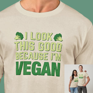 T-shirt Je regarde ça bien parce que je suis Vegan sur la 