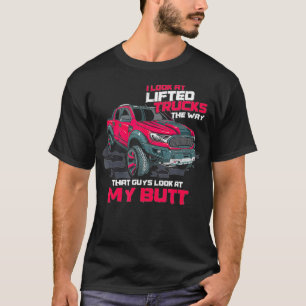 T-shirt Je Regarde Les Camions Liftés Étonnant Mécanique H