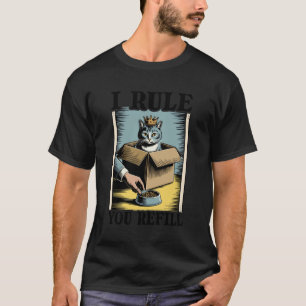 T-shirt Je règne sur vous Recharge Amoureux de chat Chaton