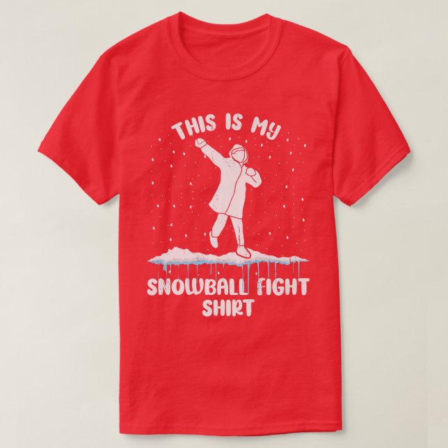 T-shirt Je Regrette Rien De Drôle Snowball Combattre Snowm (Design devant)
