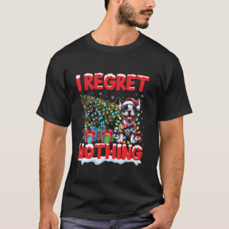 T-shirt Je Regrette Rien De Français Bulldog Funny Snowfla