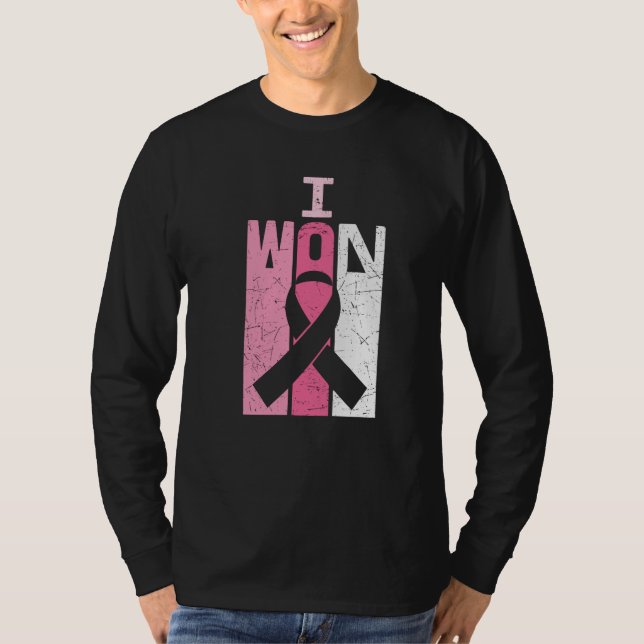 T-shirt Je remporte le combat de sensibilisation au cancer (Devant)