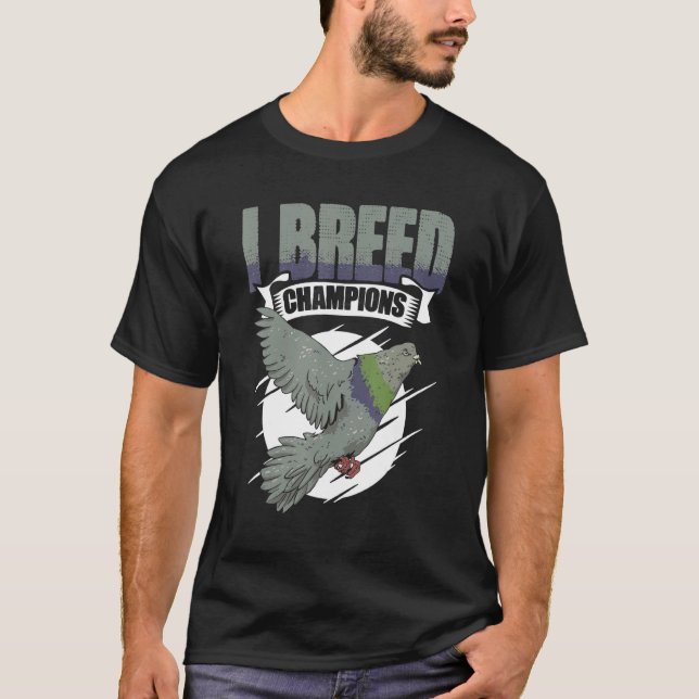 T-shirt Je reproduit Champions Pigeon Bird Racing Observat (Devant)