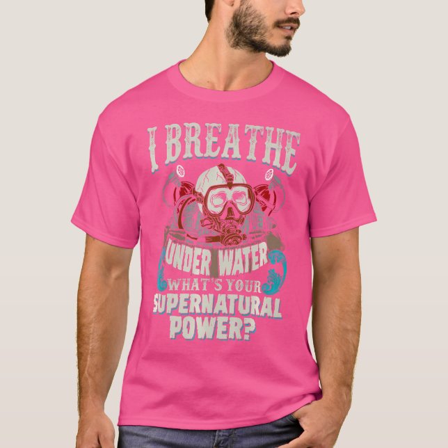 T-shirt Je Respire Sous L'Eau Plongée (Devant)
